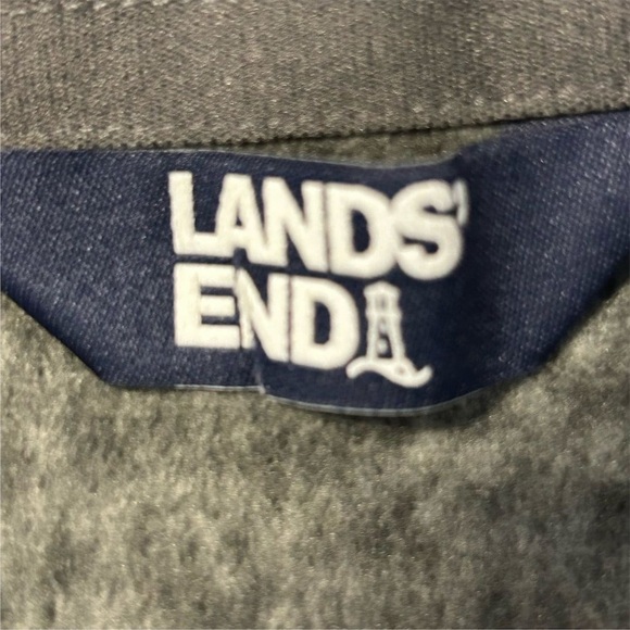 Lands' End Women's Gray Fleece Full Zip Jacket Size S Casual Pockets - Picture 8 of 11